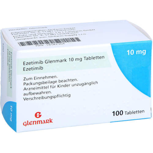 Ezetimib Glenmark 10 mg Tabletten, 100 Stk., 1 0 1 Carefarm GmbH