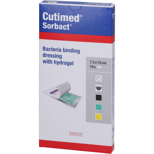 CUTIMED Sorbact Gel Kompressen 7.5x15 cm, 10 Stk., zelhealth GmbH
