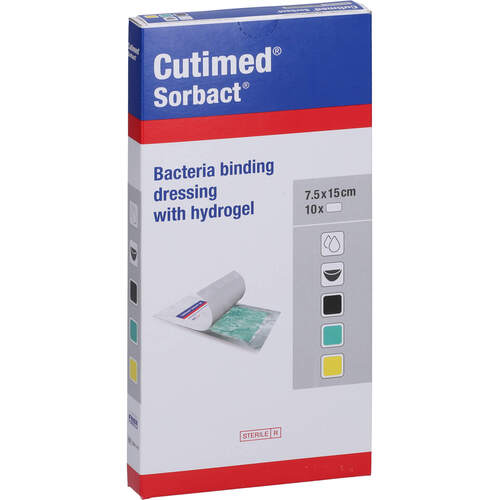 CUTIMED Sorbact Gel Kompressen 7.5x15 cm, 10 Stk., zelhealth GmbH