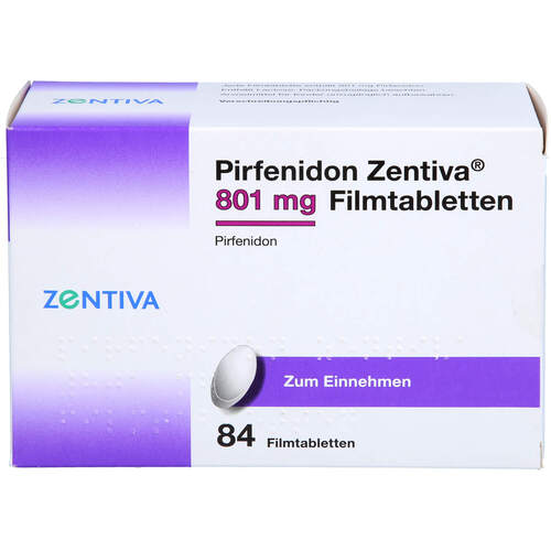 Pirfenidon Zentiva 801 mg Filmtabletten, 84 Stk., Zentiva Pharma GmbH
