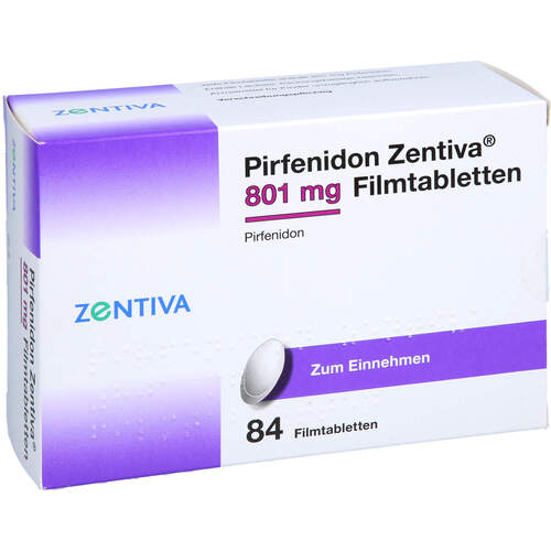 Pirfenidon Zentiva 801 mg Filmtabletten, 84 Stk., Zentiva Pharma GmbH