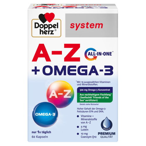 Doppelherz A-Z + Omega-3 All in one system, 60 Stk., Queisser Pharma GmbH & Co. KG