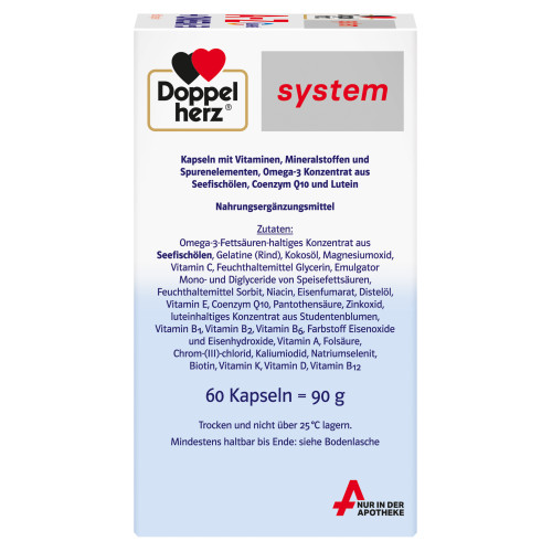 Doppelherz A-Z + Omega-3 All in one system, 60 Stk., Queisser Pharma GmbH & Co. KG