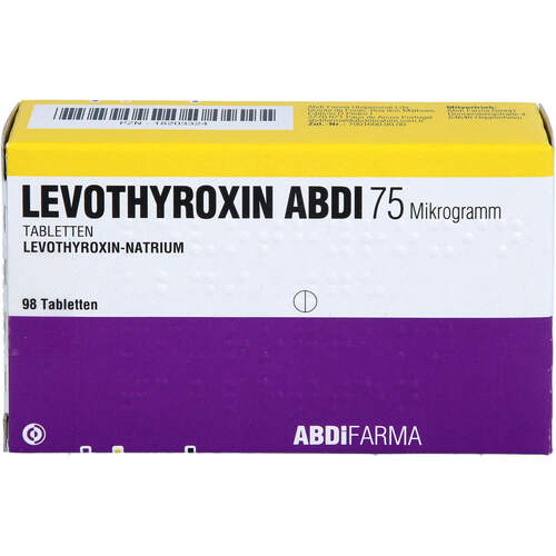 Levothyroxin Abdi 75 Mikrogramm Tabletten, 98 ST, Abdi Farma GmbH