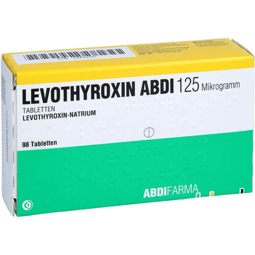 Levothyroxin Abdi 125 Mikrogramm Tabletten, 98 Stk., Abdi Farma GmbH