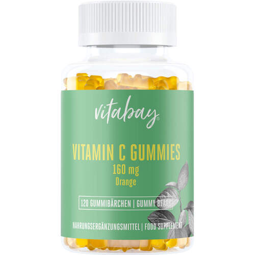 Vitamin C 160 mg Fruchtgummis Orange vegan, 120 Stk., Vitabay CV