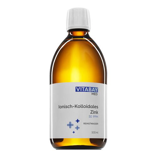 Kolloidales Zink 50 PPM Reinheitsstufe 99.99 %, 500 ml, Vitabay CV