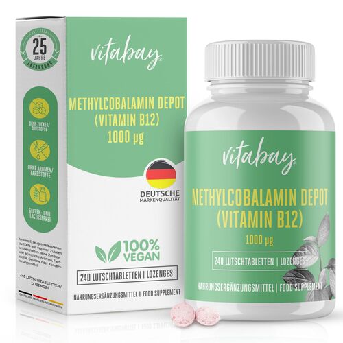 Methylcobalamin Vit B12 Depot 1000 mcg vegan, 240 Stk., Vitabay CV