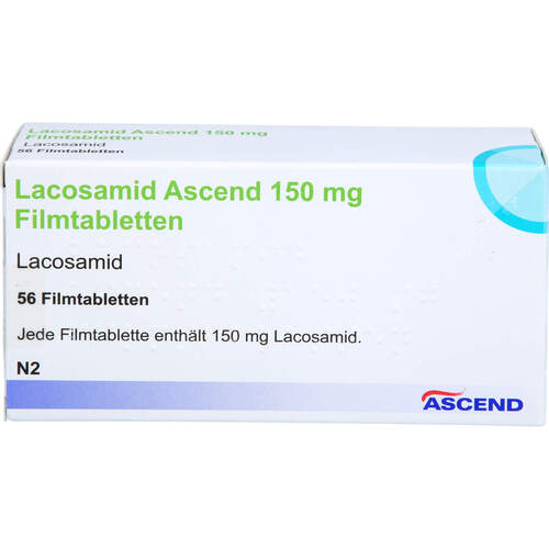 Lacosamid Ascend 150 mg Filmtabletten, 56 Stk., Ascend GmbH