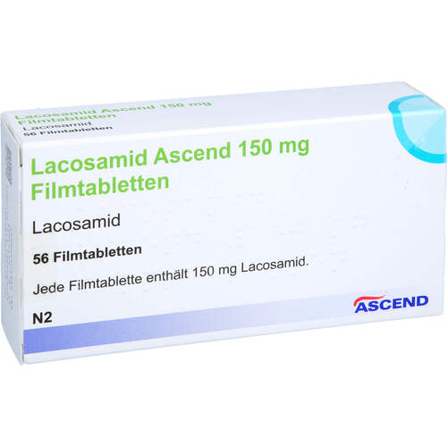 Lacosamid Ascend 150 mg Filmtabletten, 56 Stk., Ascend GmbH