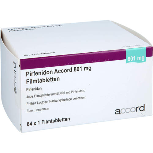 Pirfenidon Accord 801 mg Filmtabletten, 84X1 ST, Accord Healthcare GmbH