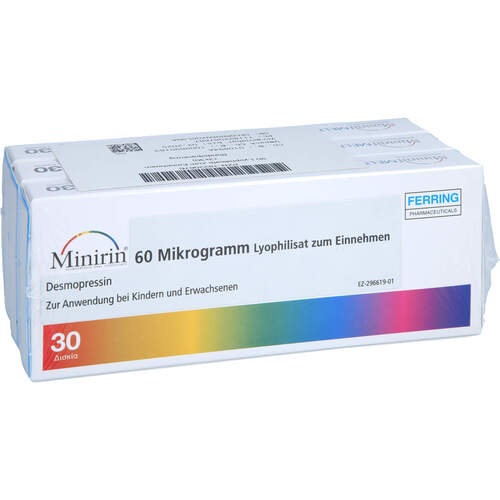 MINIRIN 60 Mikrogramm Lyophilisat zum Einnehmen, 90 Stk., Eurimpharm Arzneimittel GmbH