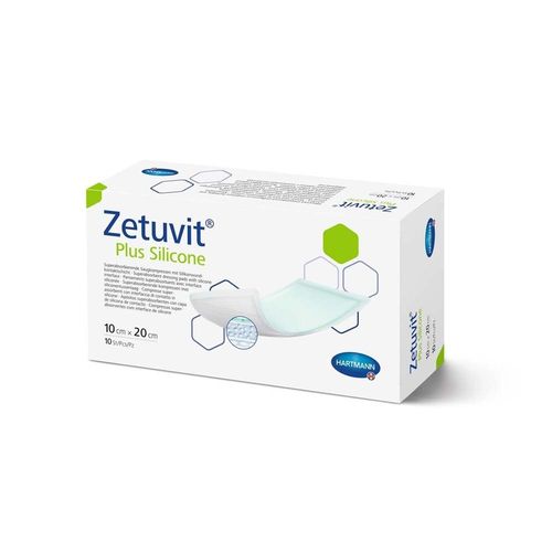 Zetuvit Plus Silicone 10x20cm, 10 Stk., Paul Hartmann AG