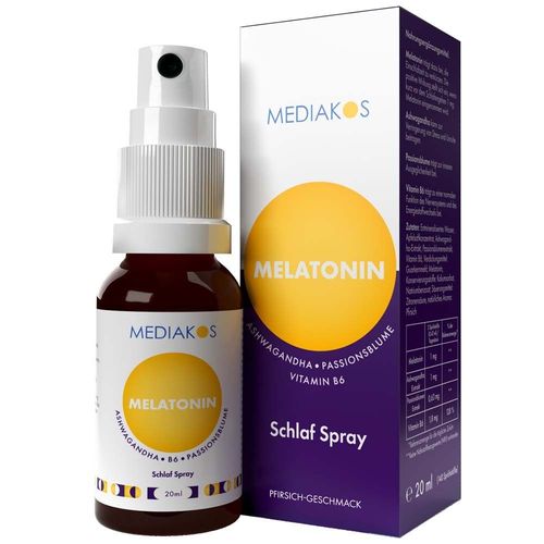 Melatonin Ashwagandha Mediakos Schlaf Spray vegan, 20 ml, Mediakos GmbH