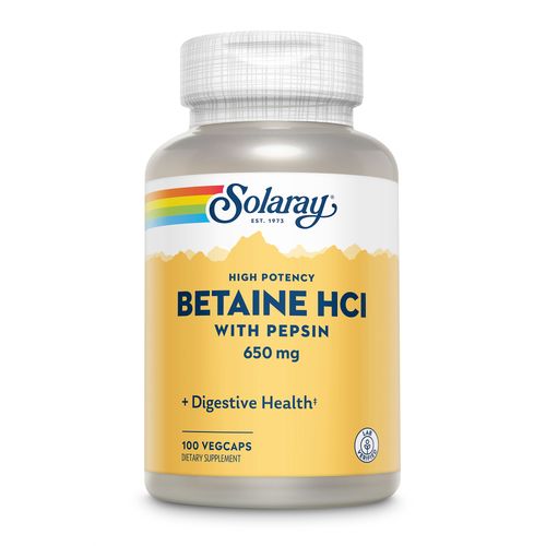 Betain HCl 650 mg + Pepsin Solaray, 100 Stk., Supplementa GmbH