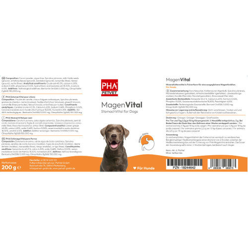 PHA MagenVital für Hunde, 200 g, PetVet GmbH