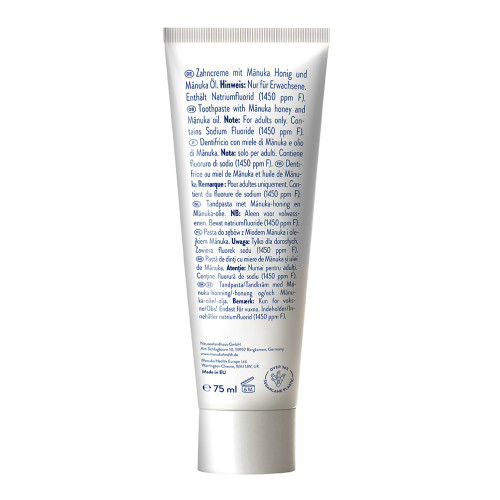 Manuka Health Honig Zahncreme mit Fluorid, 75 ml, Hager Pharma GmbH