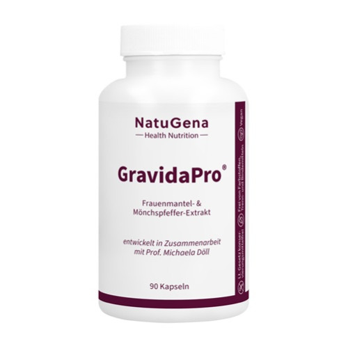 GravidaPro Fols&auml;ure + B-Vitamine + Vitamin C + Jod, 90 Stk., NatuGena GmbH