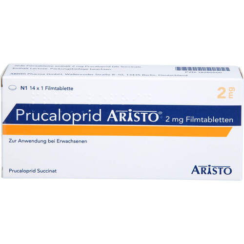Prucaloprid Aristo 2 mg Filmtabletten, 14 Stk., Aristo Pharma GmbH Prucaloprid Aristo 2 mg Filmtabletten, 14 Stk., Aristo Pharma GmbH