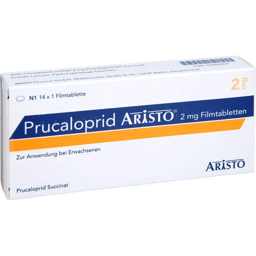 Prucaloprid Aristo 2 mg Filmtabletten, 14 Stk., Aristo Pharma GmbH Prucaloprid Aristo 2 mg Filmtabletten, 14 Stk., Aristo Pharma GmbH