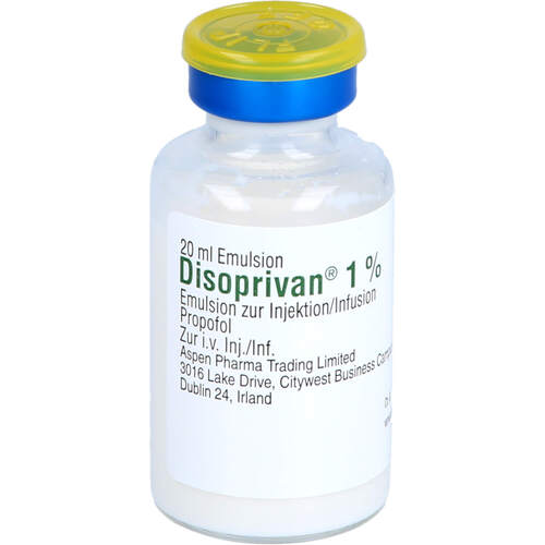 Disoprivan 1% Emulsion zur Injektion/Infusion, 20x20 ml, Aspen Germany GmbH Disoprivan 1% Emulsion zur Injektion/Infusion, 20x20 ml, Aspen Germany GmbH