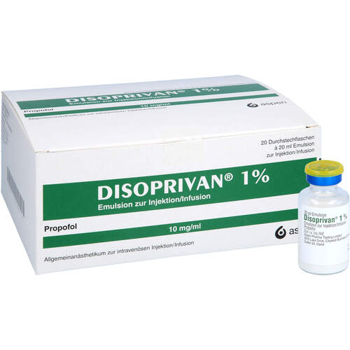 Disoprivan 1% Emulsion zur Injektion/Infusion, 20x20 ml, Aspen Germany GmbH Disoprivan 1% Emulsion zur Injektion/Infusion, 20x20 ml, Aspen Germany GmbH