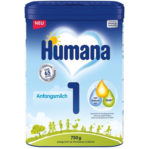 Humana Anfangsmilch 1 mit HMO, 750 g, Humana Vertriebs GmbH