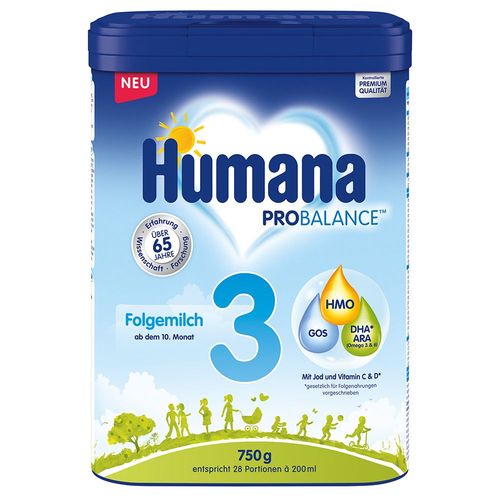 Humana PROBALANCE Folgemilch 3 mit HMO PROBALANCE, 750 g, Humana Vertriebs GmbH