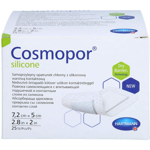 COSMOPOR SILICONE WUNDVERBAND 5X7.2 CM, 25 Stk., B2b Medical GmbH