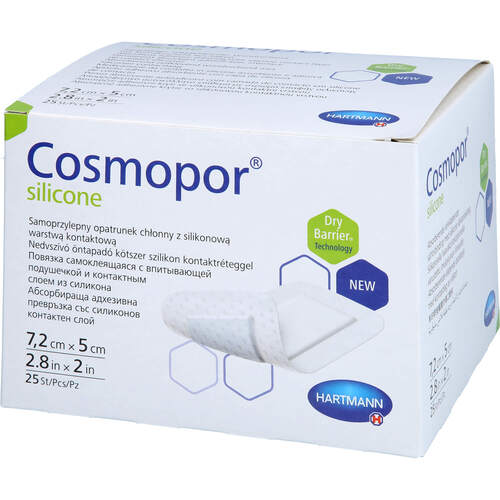 COSMOPOR SILICONE WUNDVERBAND 5X7.2 CM, 25 Stk., B2b Medical GmbH