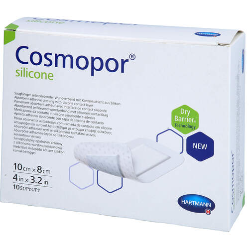 COSMOPOR SILICONE WUNDVERBAND 8X10 CM, 10 Stk., B2b Medical GmbH