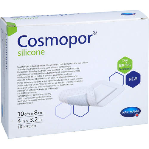 COSMOPOR SILICONE WUNDVERBAND 8X10 CM, 10 Stk., B2b Medical GmbH