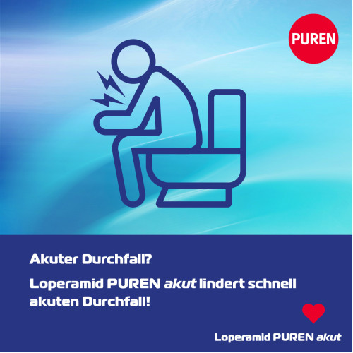 Loperamid PUREN akut 2 mg Schmelztabletten, 6 Stk., PUREN Pharma GmbH & Co. KG