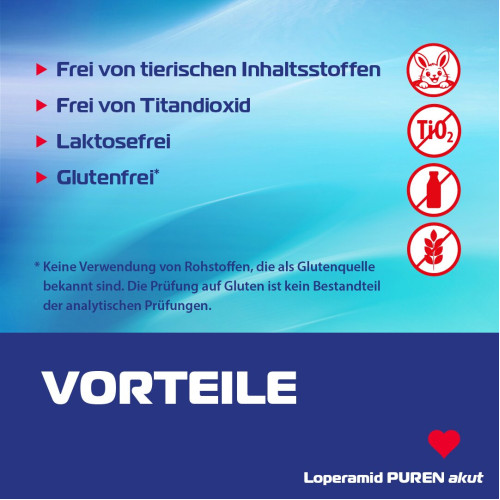 Loperamid PUREN akut 2 mg Schmelztabletten, 6 Stk., PUREN Pharma GmbH & Co. KG