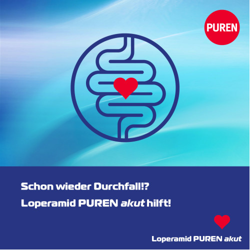 Loperamid PUREN akut 2 mg Schmelztabletten, 12 Stk., PUREN Pharma GmbH & Co. KG