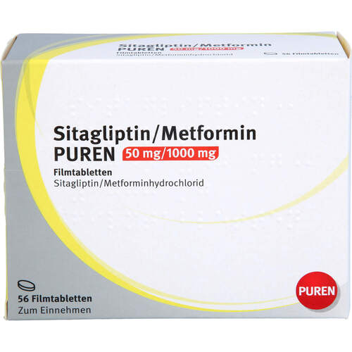 Sitagliptin/Metformin PUREN 50 mg/1000 mg FTA, 56 Stk., PUREN Pharma GmbH & Co. KG