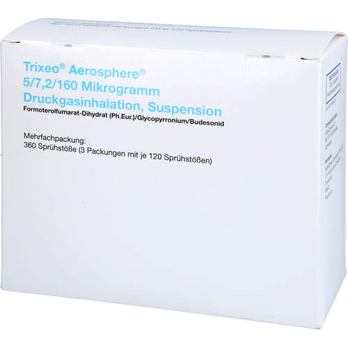 Trixeo Aerosphere 5/7.2/160ug Druckgasinh.120ED, 3 Stk., 2care4 Aps