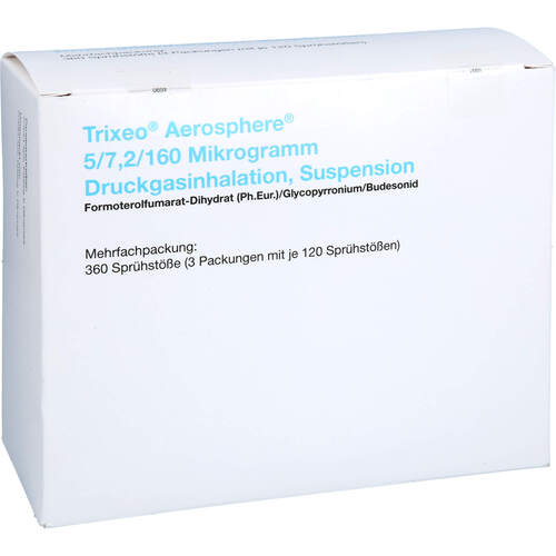 Trixeo Aerosphere 5/7.2/160ug Druckgasinh.120ED, 3 Stk., 2care4 Aps