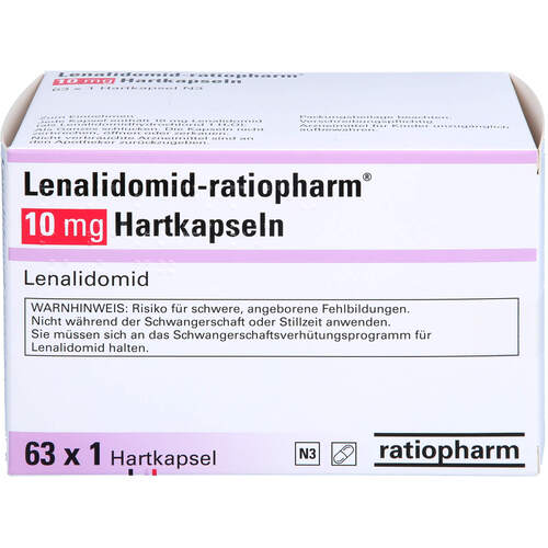 Lenalidomid-ratiopharm 10 mg Hartkapseln, 63 Stk., ratiopharm GmbH