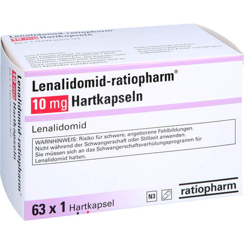 Lenalidomid-ratiopharm 10 mg Hartkapseln, 63 Stk., ratiopharm GmbH