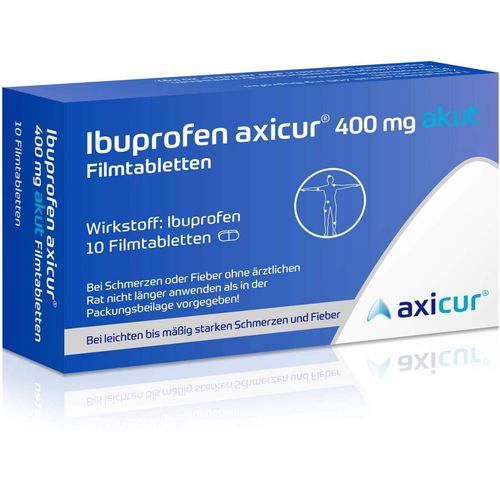 Ibuprofen axicur 400 mg akut Filmtabletten, 10 Stk., axicorp Pharma GmbH