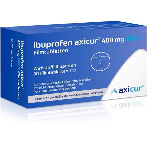 Ibuprofen axicur 400 mg akut Filmtabletten, 50 Stk., axicorp Pharma GmbH