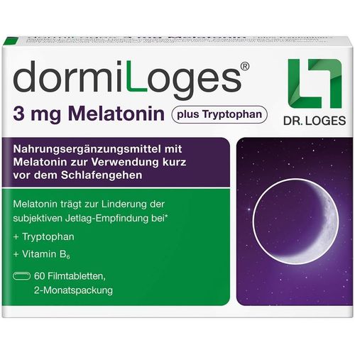 dormiLoges 3mg Melatonin plus Tryptophan, 60 Stk., Dr. Loges + Co. GmbH