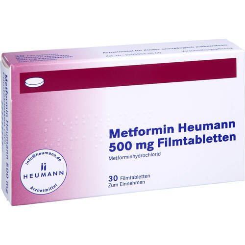 Metformin Heumann 500 mg Filmtabletten, 30 Stk., Heumann Pharma GmbH & Co. Generica KG