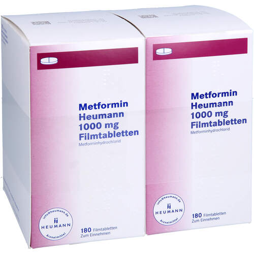 Metformin Heumann 1000 mg Filmtabletten, 180 Stk., Heumann Pharma GmbH & Co. Generica KG