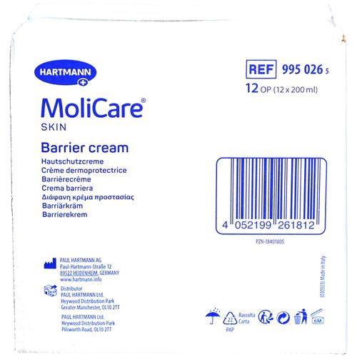 MoliCare Skin Hautschutzcreme, 12x200 ml, Paul Hartmann AG
