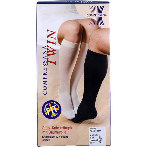 COMPRESSANA TWIN KNIESTRUMPF 5 VANILLA, 2 Stk., Compressana GmbH
