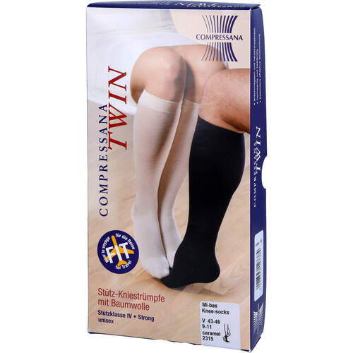 COMPRESSANA TWIN KNIESTRUMPF 5 VANILLA, 2 Stk., Compressana GmbH