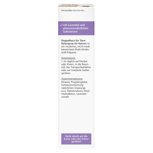 Doppelherz f&uuml;r Tiere Relaxspray f&uuml;r Katzen, 90 ml, Queisser Pharma GmbH & Co. KG