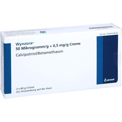 Wynzora 50 Mikrogramm/g + 0.5 mg/g Creme, 2x60 g, Orifarm GmbH
